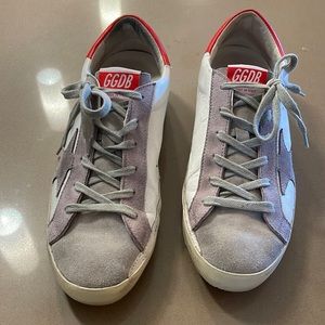 White , red with gray